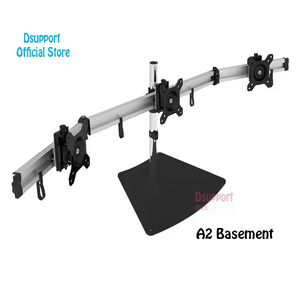 <span class=keywords><strong>Support</strong></span> de bureau en alliage d'aluminium pour trois moniteurs, compatible avec les supports et les chariots TV - Product Image 2