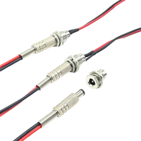 12V 5.5x2.1mm prise de courant cc Jack connecteur câble prise 2P mâle + femelle prise métallique 5.5*2.5mm broche cuivre Contact électronique
