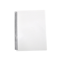 Subli-forward Carnet à couverture plastique A4 vierge à sublimation avec carnet à bobine 80 pages intérieures
