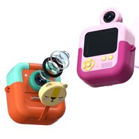 Appareil photo instantané pour enfants M8 avec écran de 2,4 pouces, vidéo 1080P, photo 48MP, objectif rotatif, jouets pour enfants, mini appareil photo imprimante mignon, cadeau