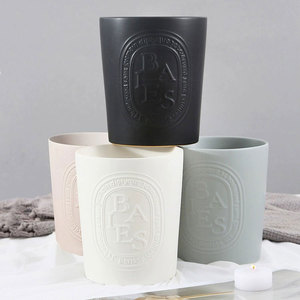 <span class=keywords><strong>Bougeoir</strong></span> en céramique personnalisé <span class=keywords><strong>Bougeoir</strong></span> en <span class=keywords><strong>porcelaine</strong></span> avec logo en relief Pots à bougie pour la décoration intérieure Navires à bougie - Product Image 6