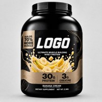 Poudre de protéines de lactosérum isolée naturelle en marque blanche OEM, gain de masse musculaire 5lb, complément pour adultes