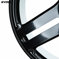 Jantes forgées EVOR, nouvelle conception, 3 branches, en alliage d'aluminium noir chromé, monobloc, pour deux voitures, en promotion