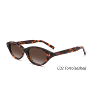 Lunettes de soleil ovales de luxe pour femmes, montures œil-de-chat en acétate, protection UV400, style rétro, tendance 2026, vente en gros