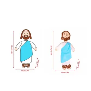 Newstar Jesus Plush Doll Stuffed Dolls Cartoon Jesus Pillow Savior Plush Gift for Home Easter