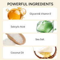Gommage capillaire à l'huile de coco en marque blanche avec acide salicylique, nettoyant en profondeur, exfoliant et hydratant, fabricant OEM