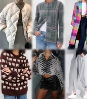 Pulls d'occasion pour femmes, épais, automne-hiver, styles variés, vente en gros par lots, tendance et très demandés