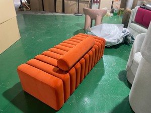 Tecido moderno Home Living Room Móveis Footrest Sofa <span class=keywords><strong>Bench</strong></span> Stylish Stool & Ottoman para o uso do apartamento do hotel - Product Image 6
