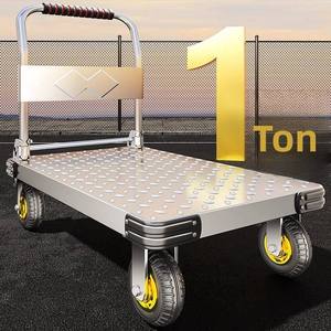 Carretilla de Plataforma Industrial de Acero Reforzado con Manija Fija para Logística y Manejo de Materiales, Venta al Por Mayor de Fábrica - Product Image 1