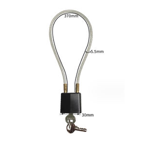 Alta seguridad antirrobo portátil endurecido al aire libre plástico acero <span class=keywords><strong>Cable</strong></span> candado llave 13 pistola cerradura - Product Image 1