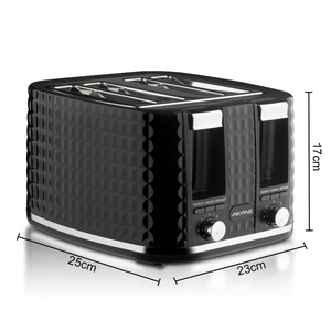 <span class=keywords><strong>Grille</strong></span>-<span class=keywords><strong>pain</strong></span> Akane 1500w 4 tranches avec commandes doubles indépendantes et bacs à miettes amovibles pour les grands petits déjeuners en famille - Product Image 5