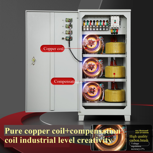 380 В полностью автоматический трехфазный регулятор напряжения переменного тока TNS-60/100 кВт сервопривод SVC регулятор напряжения трехфазный стабилизатор напряжения - Product Image 4