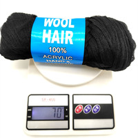 25 mètres de laine brésilienne de 70 g pour les tresses, fil acrylique pour le tricot à la main et à la machine, fibre haute température