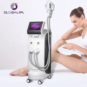 Beauty salon and spa use ipl laser two handles portable hair removal machine