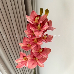ดอกกล้วยไม้ไซมบิเดียมประดิษฐ์ 10 หัว สีชมพู ทอง มัทฉะ ส้ม พีช แดงกุหลาบ สำหรับตกแต่งงานแต่งงาน โรงแรม และบ้าน - Product Image 4