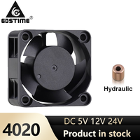 Ventilateur de refroidissement axial silencieux GDSTIME 40x40x20mm sans balais 5V 12V 24V à roulement à billes pour CPU, ventilateur industriel micro-extraction pour boîtier d'ordinateur en plastique