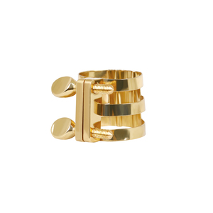 Boca de saxofón <span class=keywords><strong>alto</strong></span> de alta calidad, tres cañas caladas horizontales, Clip de caña de saxofón de <span class=keywords><strong>Metal</strong></span> dorado, <span class=keywords><strong>boquilla</strong></span> con caja - Product Image 2