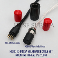Conector de alimentación subacuático Micro Wet-Mate de 10 pines HYSF SUBSEA MCBH10M MCIL10F 5A, conector macho de panel y cable hembra en línea para PCB