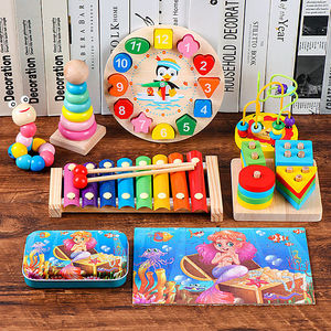 Giocattoli per bambini in legno blocchi arcobaleno montessori <span class=keywords><strong>puzzle</strong></span> giocattolo in legno stili misti in un set giocattoli per bambini in legno - Product Image 5