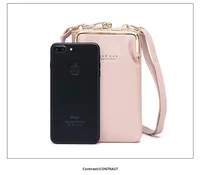 Sac à bandoulière pour téléphone portable en cuir PU pour femmes, petit portefeuille à bandoulière, porte-cartes, fermeture éclair, pompon, pochette pour téléphone portable, utilisation quotidienne en voyage