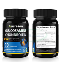 Ausreson OEM Comprimés de Glucosamine Chondroïtine Collagène MSM pour Articulations et Os, Suppléments Halal