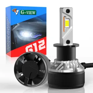 Gview High Quality G12 Car Headlight H1 H3 H4 H8 H9 H11 H16 55W 6500k cool white Canbus Error Free H3 LED Headlight Bulb