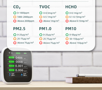 WIFI Smart Portable CO2 PM2.5 PM1.0 PM10 HCHO TVOC moniteur de température et d'humidité 8 en 1 de la qualité de l'air