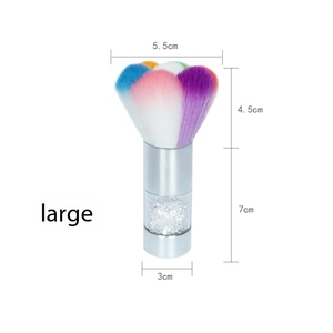 Brosse à poussière pour ongles avec manche diamanté coloré, brosse de nettoyage pour gel et maquillage, outil professionnel de manucure DIY pour salon de beauté - Product Image 6