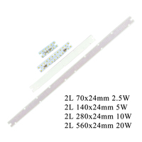 10W 200LM/W double rangée LED DC24V CEM-3/Aluminium PCB Module Zhaga en option 280x24mm pour luminaires intérieurs