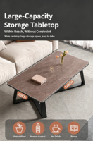 Table basse carrée moderne de luxe avec plateau en bois durable, écologique et décorative pour la maison, les salons, petite taille