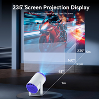 Projecteur Android 14 TURN1, projecteur vidéo 1080P, mini projecteur domestique Hy300 portable, projecteur intelligent Android 4K TURN1 en vente