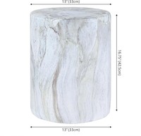 Table d'appoint minimaliste moderne avec colonne en faux marbre Table polyvalente pour boissons en faux marbre ou support pour plantes-Parfait pour tous les espaces