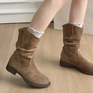 Bottines plateforme tendance pour femmes, style polyvalent et décontracté, semelle épaisse pour augmenter la taille et fonction antidérapante - Product Image 6