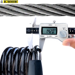 ETOOK 4 Digits Combination Bike <strong>Lock</strong> <strong>Cable</strong> Combination <strong>Lock</strong> <strong>Cable</strong> <strong>with</strong> Holder - Product Image 2