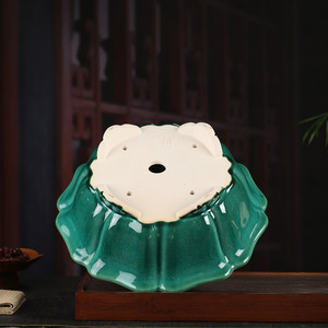 Pots à Bonsaï en Céramique Yixing Modernes <span class=keywords><strong>de</strong></span> Capacité Moyenne, Durables, Motif Irrégulier Classique Glacé Crème, Jardinières Murales pour Plantes - Product Image 4