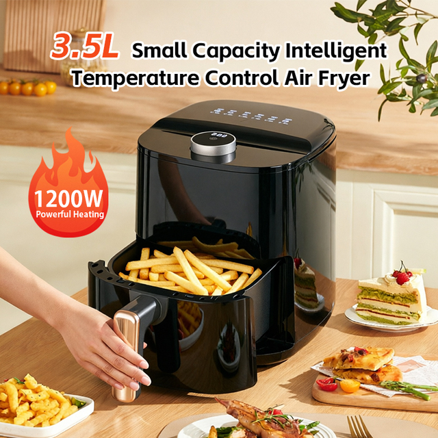 Smart Electric Air Fryer Multi Cooker Eco-friendly Plastic Square Oil-free Non-Stick Digital Control Overheat Home Kitchen Hotel