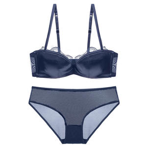 Set <span class=keywords><strong>reggiseno</strong></span> e mutandine da donna in un pezzo unico 3/4 <span class=keywords><strong>reggiseno</strong></span> senza fili in <span class=keywords><strong>microfibra</strong></span> lucida con maglia senza filo <span class=keywords><strong>reggiseno</strong></span> e mutandine - Product Image 1