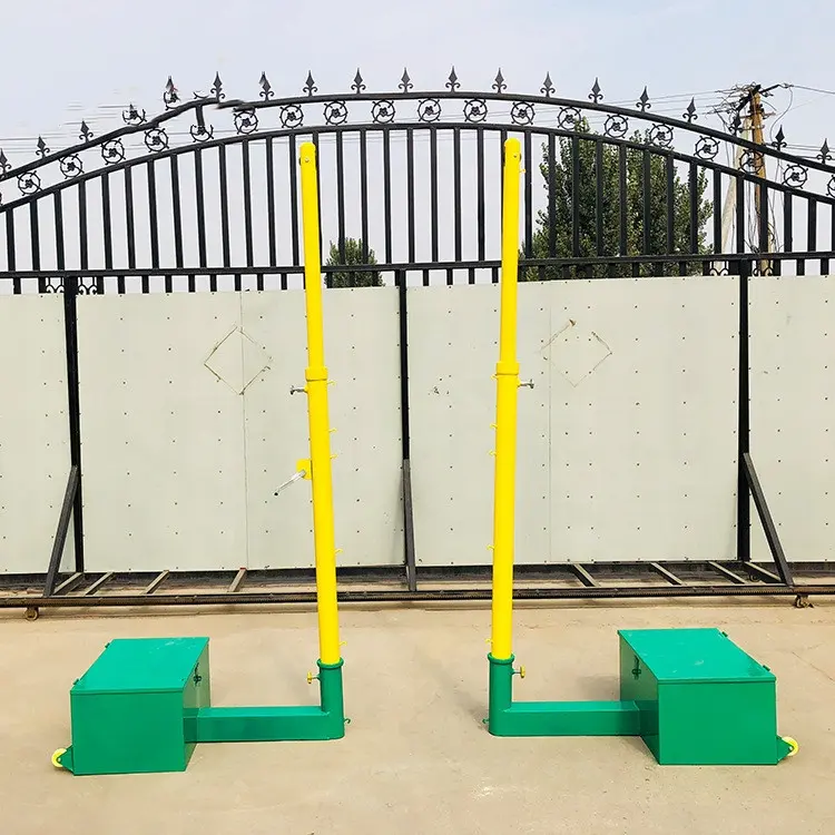 Cheap price movable volleyball post outdoor sport tennis pole volleyball post portable adjustable volleyball net and poles