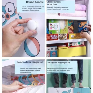 Armario Moderno para Niños con Cajones de Almacenamiento, Colgador de Ropa, Cómoda para Bebés DIY, Muebles para el Hogar, Armario de Almacenamiento para Dormitorio Infantil - Product Image 2