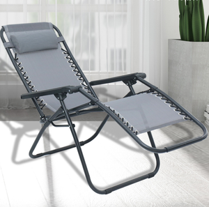 เก้าอี้ตั้งแคมป์สองชั้นแบบปรับเอนได้เลานจ์พร้อมหมอนถอดได้และโต๊ะข้างสำหรับชายหาดและโรงแรมเก้าอี้พักผ่อนแบบพับได้ - Product Image 2