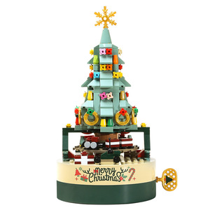 Nuovo Carillon Natalizio Rotante 2025 con Canzone, Serie Colorata di Blocchi da Costruzione, Ornamenti, Regali di Capodanno, Giocattolo per Bambini - Product Image 2