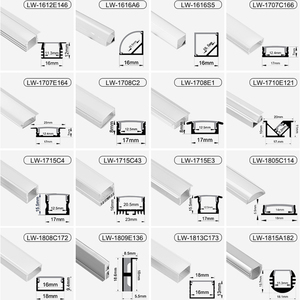 Profil en alliage d'aluminium LED de haute qualité avec surface anodisée, couvercle en PC <span class=keywords><strong>blanc</strong></span>, canal d'éclairage encastré - EU en stock - Product Image 4