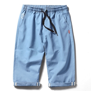 Pantalon d'été de marque américaine à la mode pour hommes respirant grande taille Short en soie de glace taille élastique populaire ample droite - Product Image 4