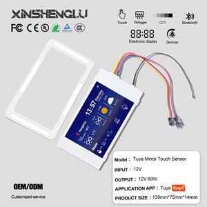 투야 4G 네트워크 & 블루투스 DC12V 60W LED 조광 스위치 | 욕실 LED 거울용 터치 센서 유도 스위치 - Product Image 1