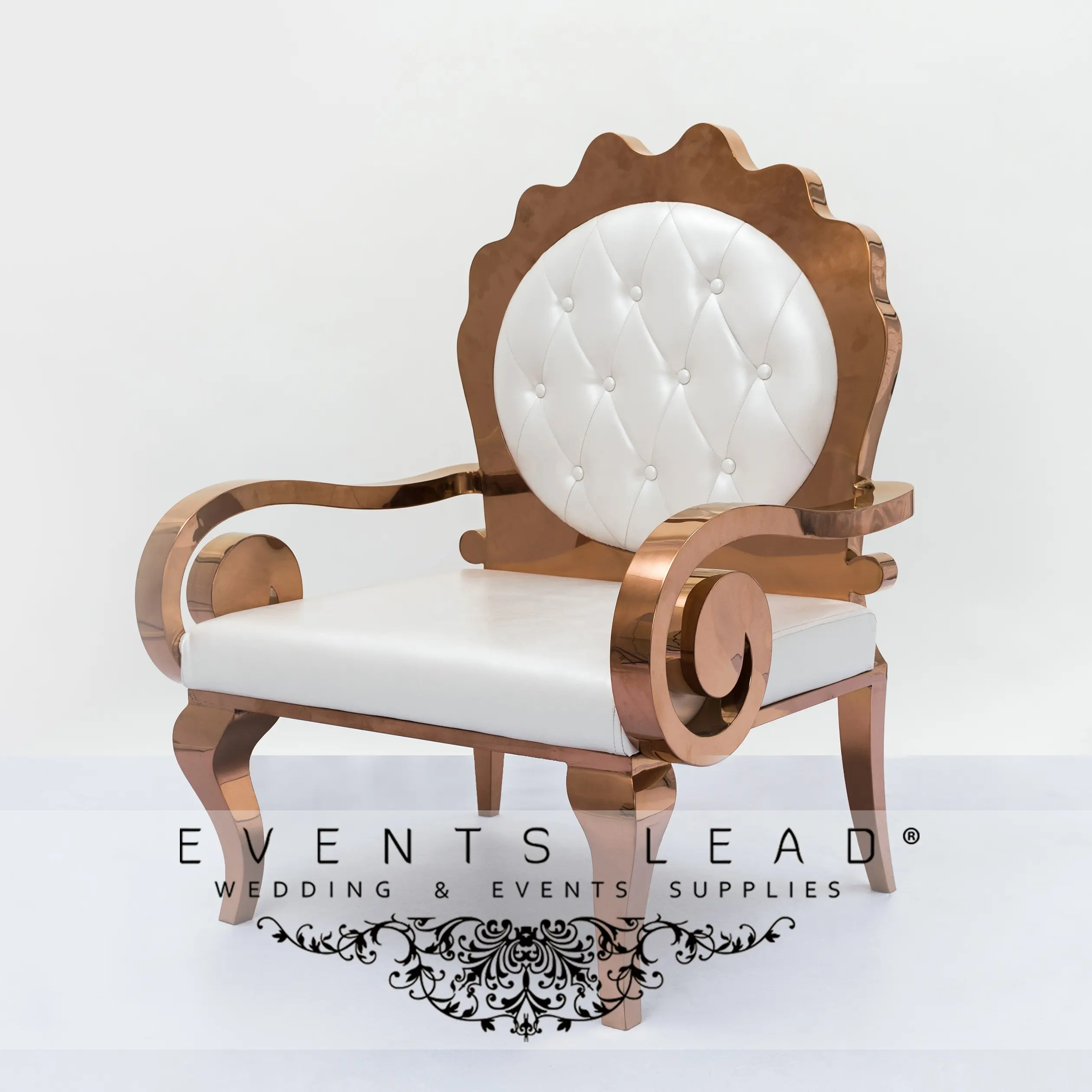 High Quality Latest Designed Luxury Event Furniture Sofa Exquisite Rose Gold Color for Sofa From Wedding Sofa