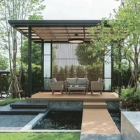Auvent de terrasse électrique, gazebo de jardin, imperméable, bioclimatique, toit motorisé automatique, lamelles extérieures, revêtement en poudre