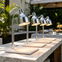 Lampe chauffante infrarouge à tête unique ORIX pour buffet de restaurant, design moderne et écologique, base en acier inoxydable
