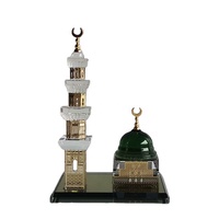 Modèle de mosquée musulman islamique en cristal, Al Masjid al-naili, Muhammad Madina, cadeaux artisanaux