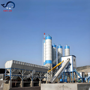 Centrale à béton stationnaire HZS120 de grande capacité, 120 mètres cubes par heure, avec mélangeur à double arbre pour les infrastructures routières - Product Image 6