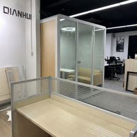 Stand meuble photo personnalisé, support personnel, étanche au son, lampe naturelle, moderne, pour 4 personnes, salle de réunion, 4000K